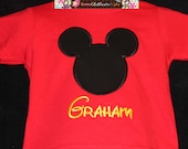 Custom Mickey Mouse T-shirt Toddler Youth Adult Infant, Girls, Boys and Adult Monogrammed or Personalized