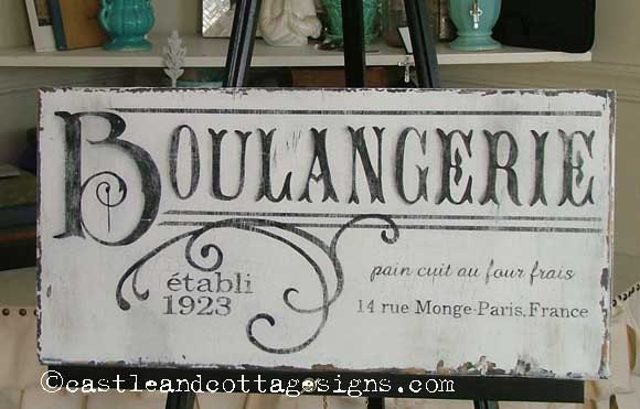 Boulangerie French Bakery Vintage sign handpainted