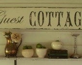 Guest Cottage Vintage style chippy cottage white sign