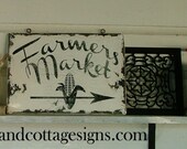 Farmers Market Roadside sign vintage style chippy farmhouse sign