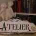 Atelier No. 2 custom studio sign handpainted vintage ornate font artist name Free Shipping