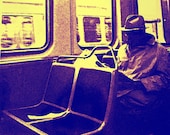 Chicago subway photography  -chicago el print - CTA brown line - urban photography - train wall art - 8 x 10 matted