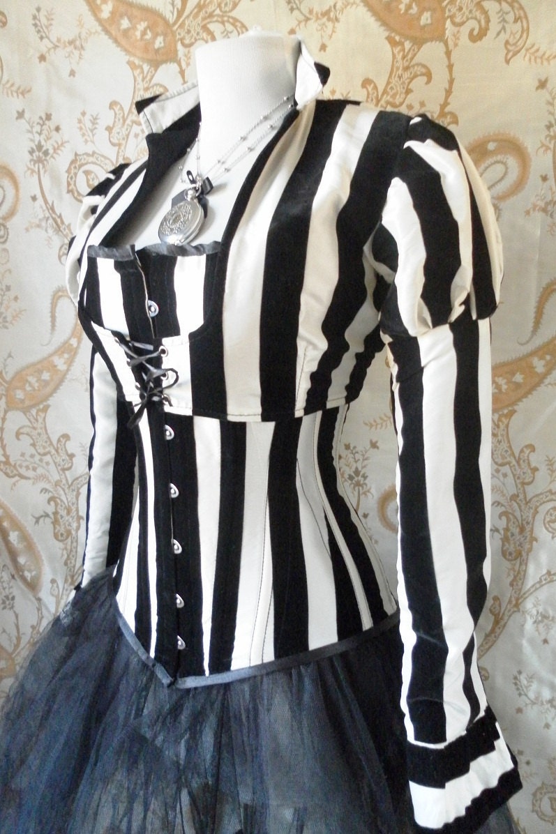 Steampunk Victorian stripe jacket jacket-size large, ready to ship