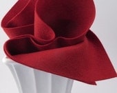 100% Wool Felt 18 Inch Square Dark Red  Sewing Craft Supply Ruby Garnet Deep Red