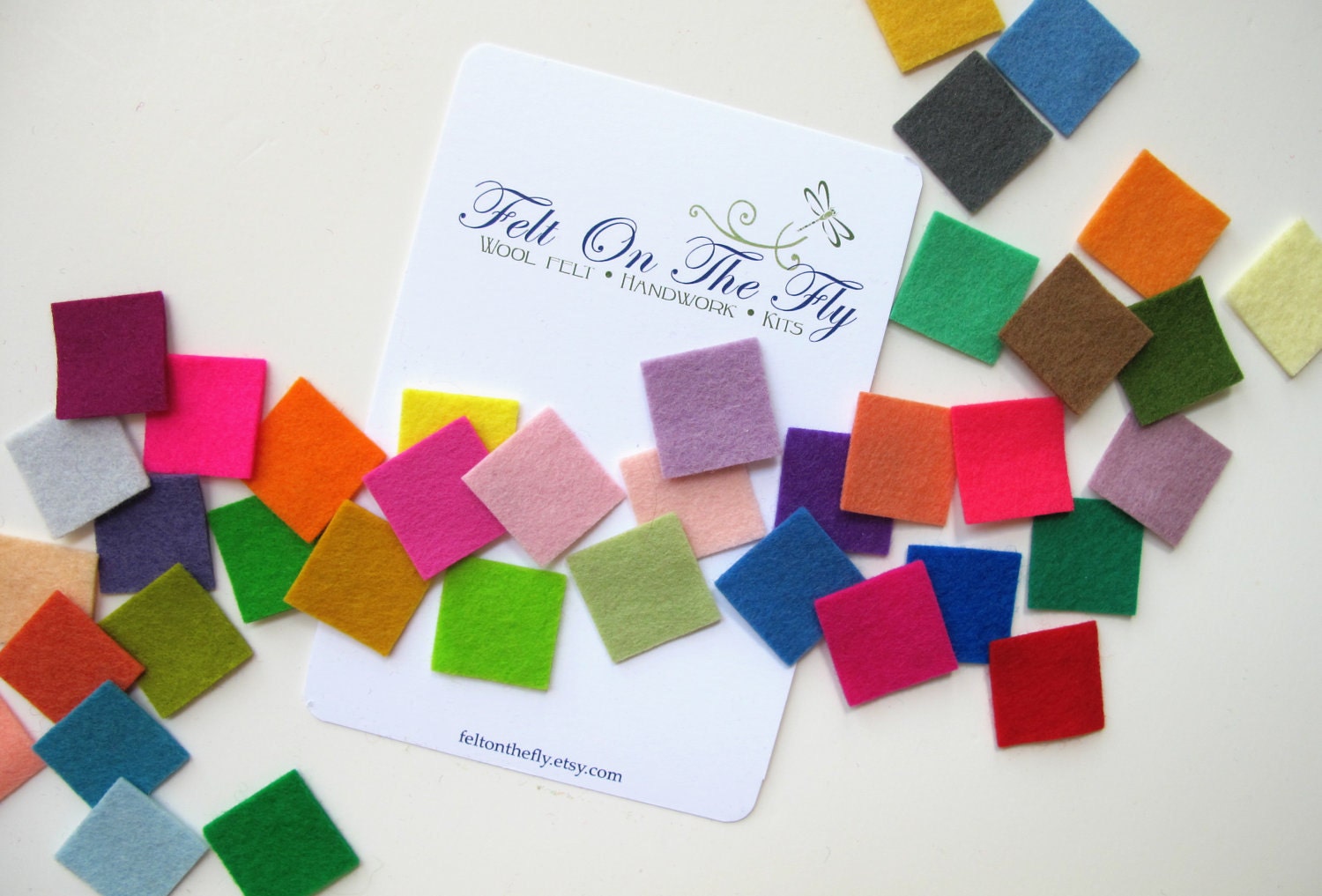 Wool Felt Swatch Sampler - Choose Your Own Nine Swatches - Merino Wool Felt Color Sample