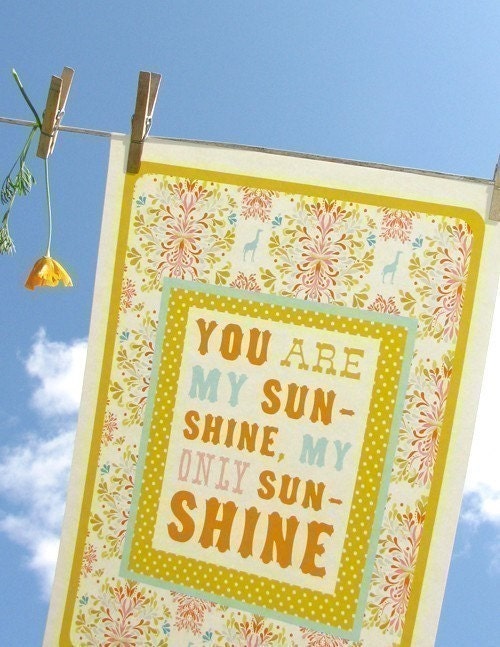 You Are My Sunshine 13x19 Print - vertical