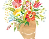 Wildflower Bouquet - 11x14 print - veritcal
