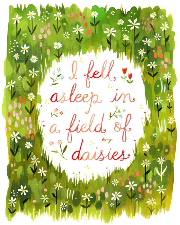 Daisyfield- 8x10 print - vertical