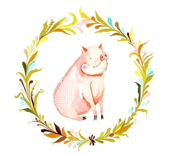 Sweet Pig - 8x10 print - horizontal