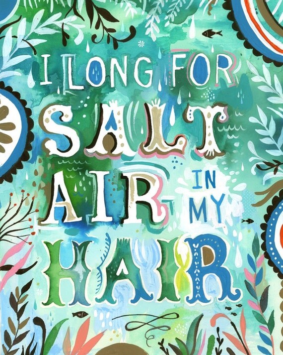 Salt Air Hair - 8x10 print - vertical
