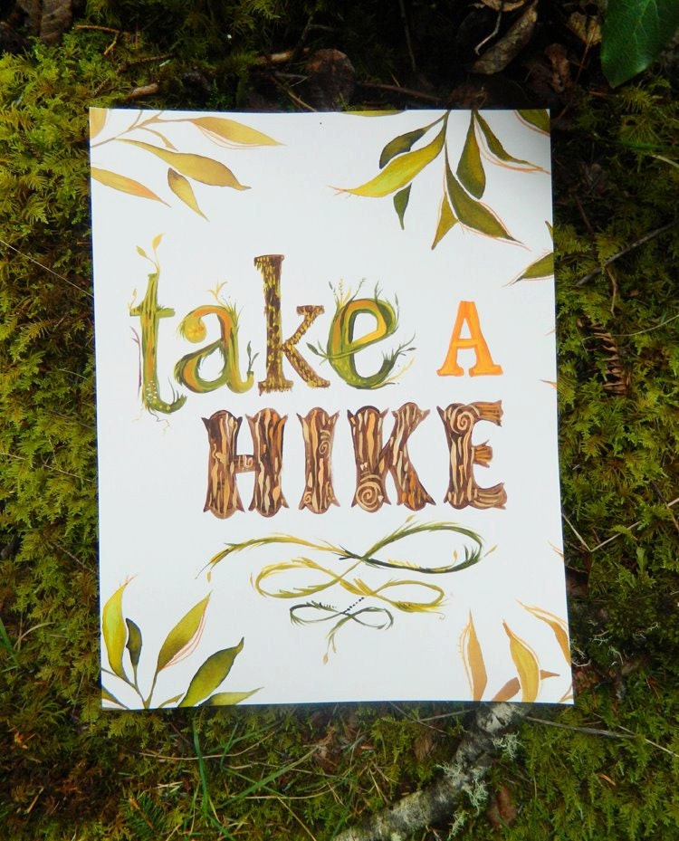 Take A Hike - Large Format Print - vertical