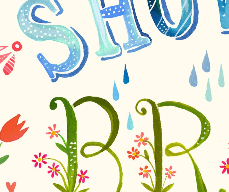 April Showers- 8x10 print - vertical
