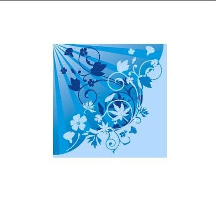 Banner to Customize Blue Floral
