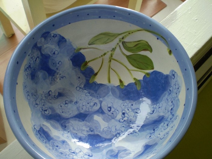 Hydrangea Lg. Mixing Bowl