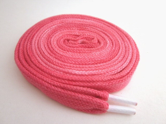 Hand Dyed Shoe Laces (45 inch length) Pretty in Pink