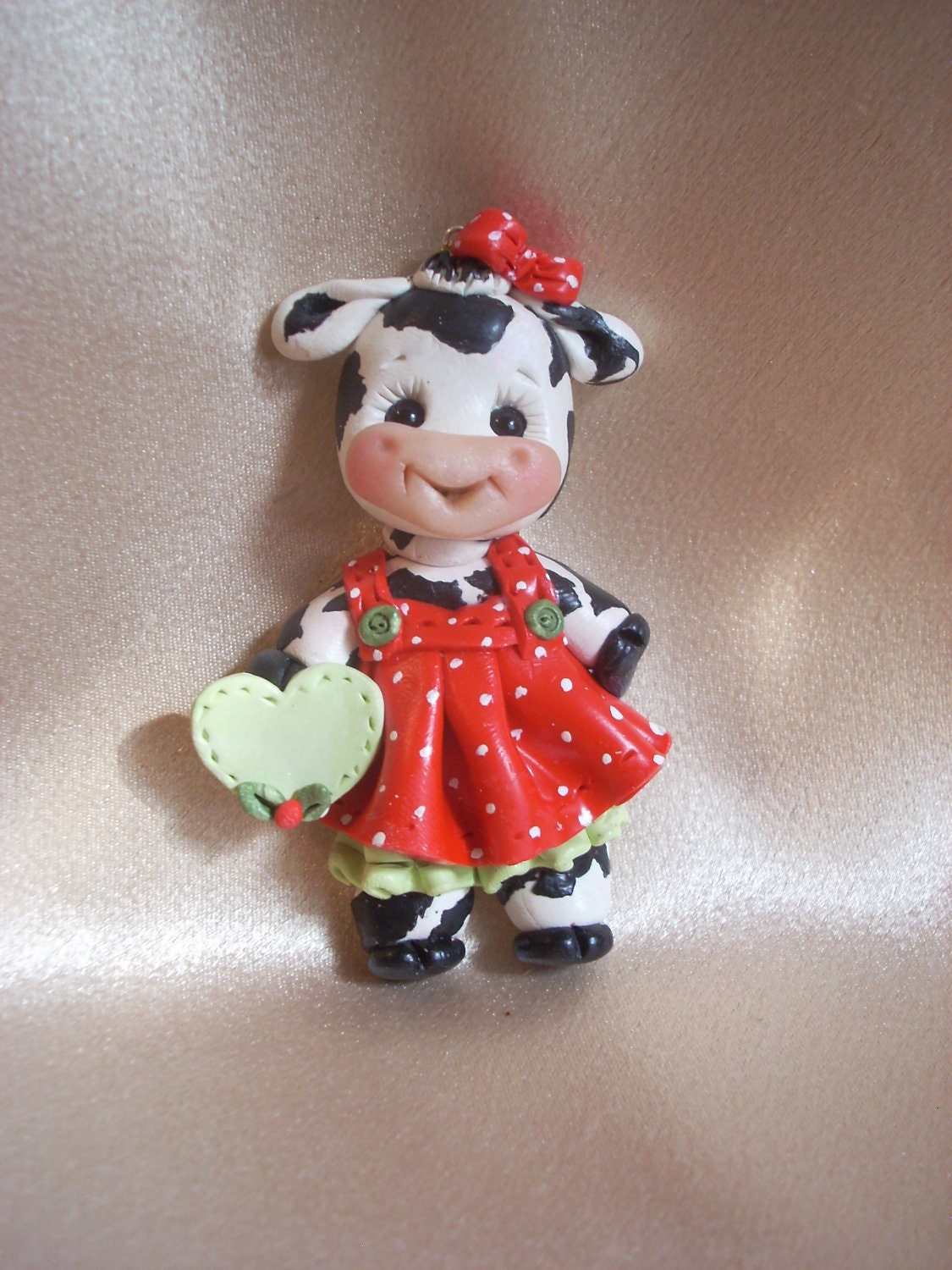 holstein cow christmas ornament polymer clay gift by clayqts holstein cow christmas ornament polymer clay gift by clayqts