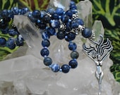 Pagan Spirit Rosary Necklace with Sodalite