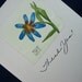 Original Watercolor Thank You Card (blue flower) SPECIAL ORDER LAURIE