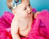 NEW Dazzling Duo Turquoise Blue Lace and Velour Fabric Rosettes with Center Sparkle on Thin Jewel Tone Teal Scalloped Headband