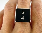 Computer Key Jewelry - 4 Money Sterling Ring - Size 5.5 - 50% OFF