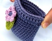 Pattern Crochet Coin Purse Squeeze Pinch Frame with Flower Instant Digital Download pdf