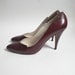 Vintage Burgundy Leather Pumps Caressa size 8