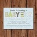 Baby Boy Shower Invitation, Blue & Brown 5x7 printable