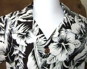 Hawaiian black and white boy shirt 