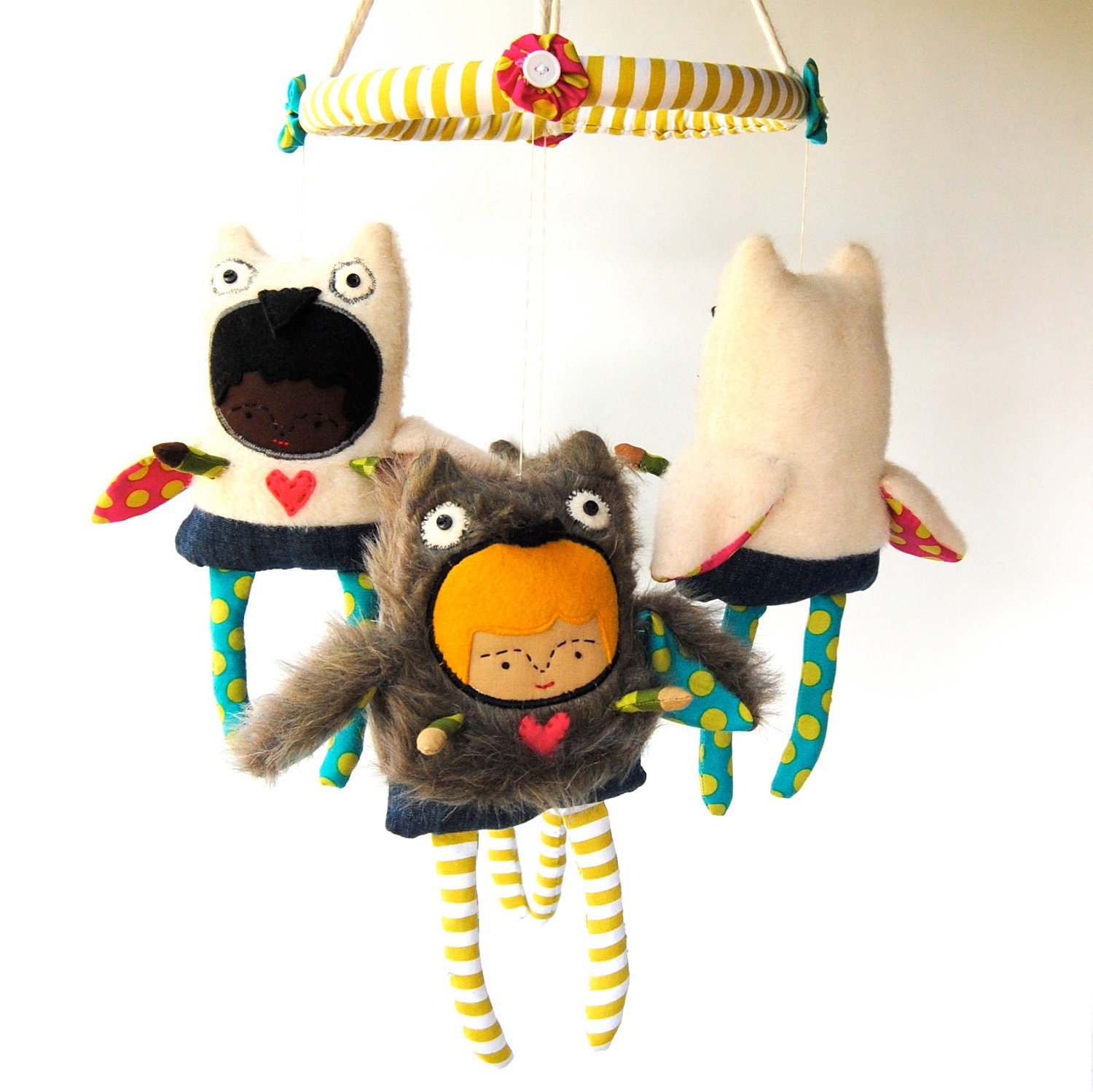Baby Mobile ---  Owl Girls ---  Customize Colors to Match Your Nursery
