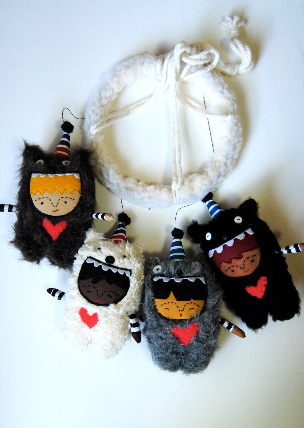 Baby Mobile --- Bears in Party Hats --- Fuzzy Wuzzy Was a Mobile
