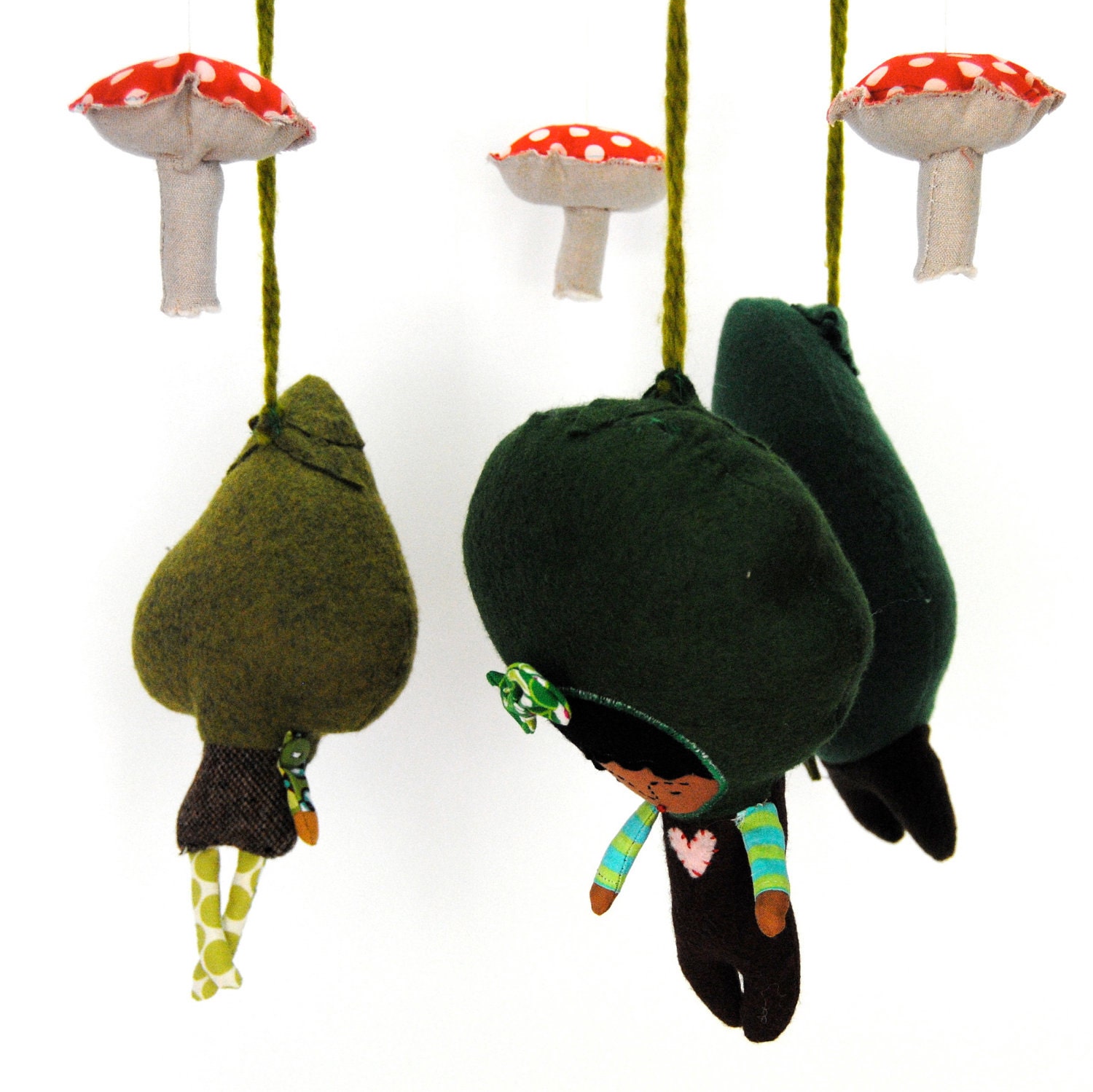 Baby Mobile --- Children of the Forest with Toadstools --- Made to Order