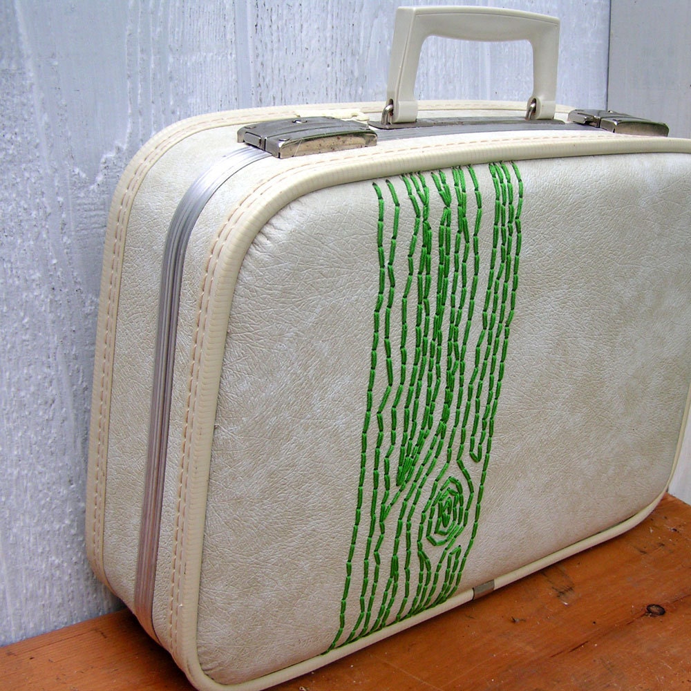 green tree suitcase