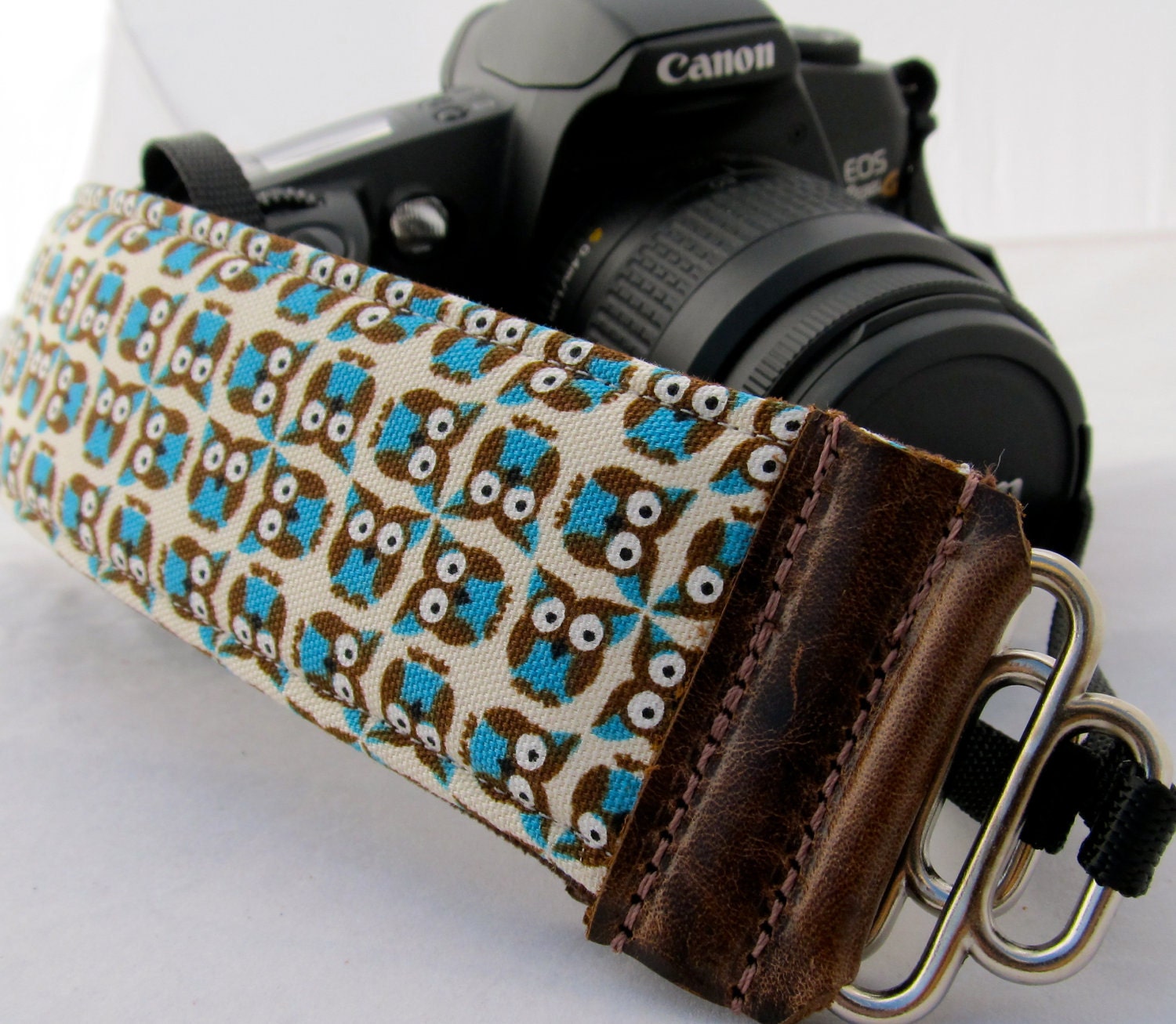 Funky Camera Strap..."Woodland Owls" dslr camera accessory