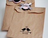 Hand Stamped Favor Bags - Set of 10