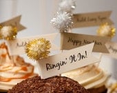 New Year Cupcake Toppers - Party Picks - Appetizer Picks