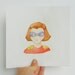 Whimsical original wall art watercolor painting- Supergirl