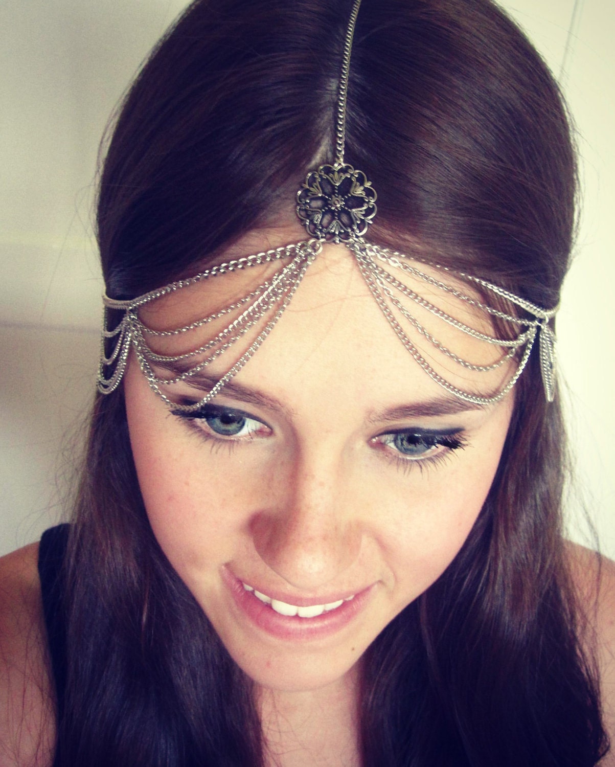 CHAIN HEADPIECE- chain headdress head chain SALE reg 40