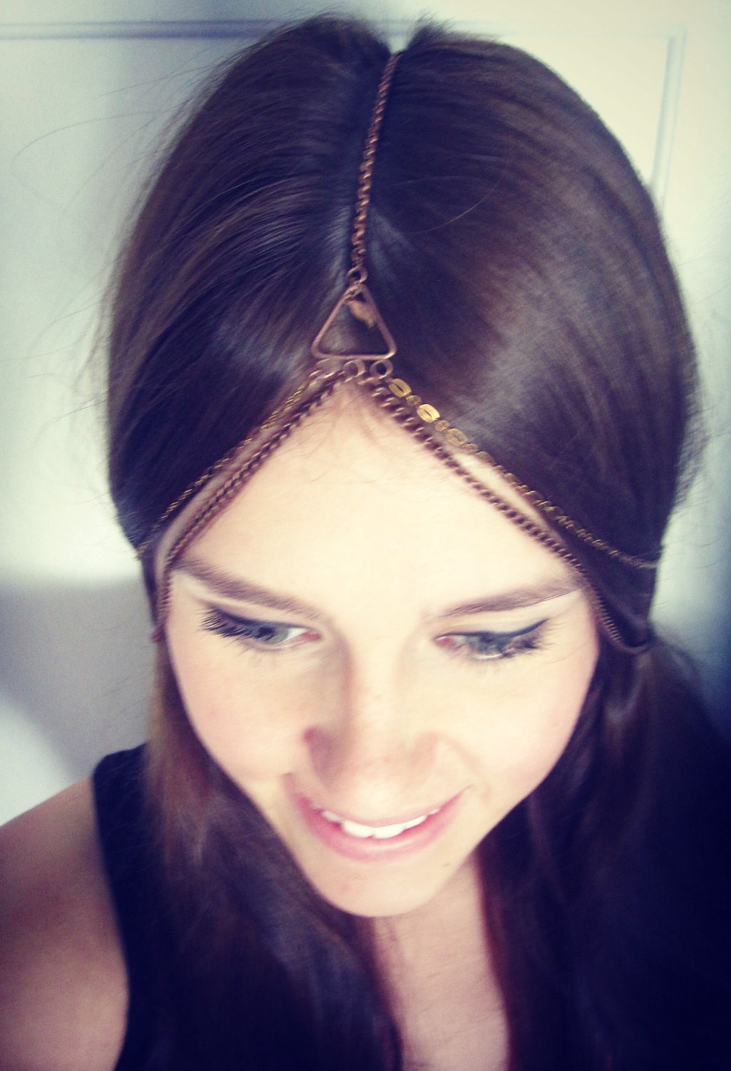 CHAIN HEADPIECE- chain headdress head chain