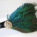 FRANCOISE- Vintage Peacock headband ooak