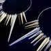 SPIKE- silver,gold, and gunmetal spike earrings