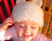 French Fuzzy Animal Ears Baby Cap Pattern PDF