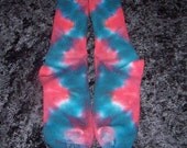OOAK,  Red, Burgundy and Teal Tie-Dyed Cotton Socks, size 9-11, tie-dyed clothes by colorolight on Etsy