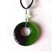 Green, Fused Glass Duet Ring Necklace or Choker on Sterling Silver Wire, jewelry by colorolight on Etsy