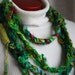 Fresh Greens Multi Strand Sari Silk Necklace