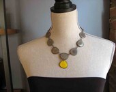 Gray and Yellow Ecofriendly Necklace