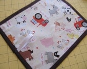 Old McDonald had a farm TRAVEL chalkboard mat placemat (a)