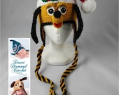 Crochet Pattern 039 - Christmas Santa Puppy Beanie Hat - All Sizes