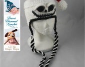 Santa Skeleton Hat - Any Size - Any Color Combo