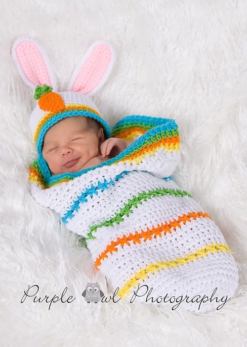 Easter Bunny Cocoon - Photography Prop - Boy or Girl