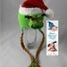 Crochet Pattern 034 - Christmas Santa Holiday Grinch Beanie Hat - All Sizes